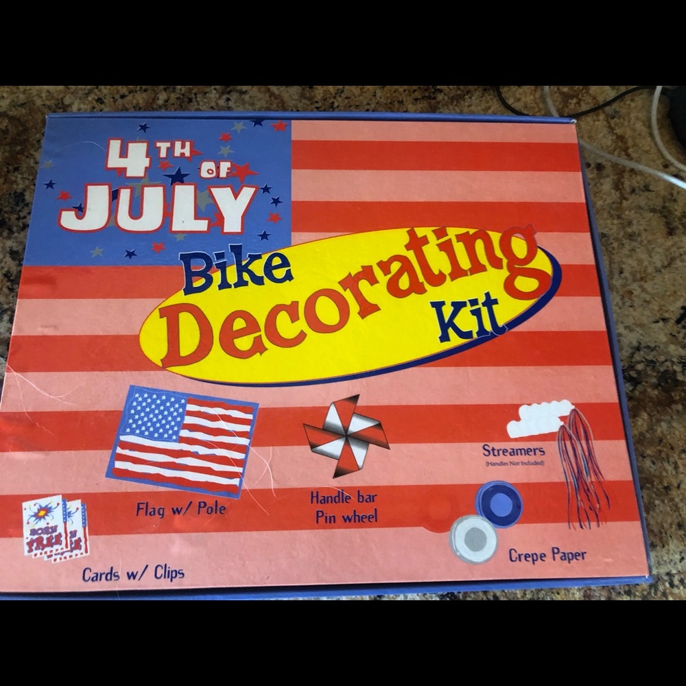 Americana Patriotic NIB Fourth of July bike decorating kit